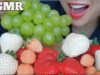 ASMR FRUIT PLATTER *GIANT JAPANESE GRAPES + WHITE STRAWBERRY (EATING SOUNDS) NO TALKING | SAS-ASMR