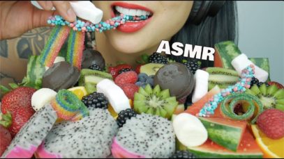 ASMR Fruits + Candy Gummy + Mashmallow (DIFFERENT TEXTURE EATING SOUNDS) NO TALKING | SAS-ASMR