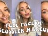 ASMR FULL FACE GLOSSIER MAKEUP! Whispers, Soft Speaking, Lid Sounds, Tapping, Lip Gloss