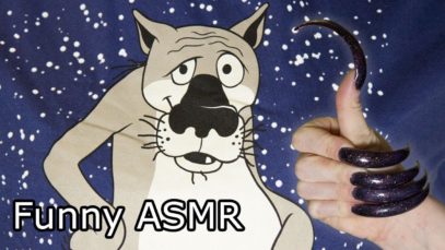 ASMR FUNNY CAT triggers tingles asmr slime triggers & nail tapping