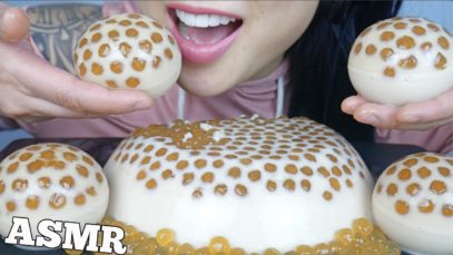 ASMR GIANT BOBA TAPIOCA PEARL BUBBLE TEA JELLO (EATING SOUNDS) NO TALKING | SAS-ASMR
