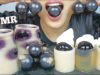 ASMR GIANT BUBBLE TEA CUP KYOHO GRAPE JELLO (EATING SOUNDS) NO TALKING | SAS-ASMR