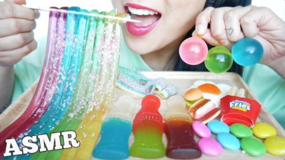 ASMR GIANT CANDY GUMMY + NOODLE JELLY (EATING SOUNDS) NO TALKING | SAS-ASMR