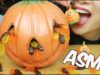 ASMR GIANT CHOCOLATE PUMPKIN + GUMMY WORMS (Eating Sounds) NO TALKING | SAS-ASMR
