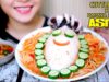 ASMR GIANT cuttlefish with papaya salad ,Eating sound Part 01 | LINH-ASMR