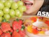 ASMR GIANT DONUT JELLY CAKE + MUSCAT GRAPES + STRAWBERRY (EATING SOUNDS) NO TALKING | SAS-ASMR