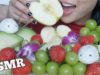 ASMR GIANT GRAPES + STRAWBERRY + FUJI APPLES + MELONS + MOCHI  (EATING SOUNDS) NO TALKING | SAS-ASMR