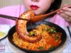 ASMR giant octopus tentacle x Cheesy spicy noodle , Eating sound | LINH-ASMR