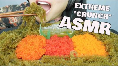 ASMR GIANT SEAGRAPE Platter + Tobiko eggs (EXTREME EATING SOUNDS) NO TALKING | SAS-ASMR