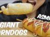ASMR GIANT STUFFED MOZZARELLA CORNDOGS (Messy Eating Sounds) NO TALKING | SAS-ASMR