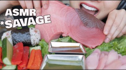 ASMR GIANT TUNA *SUSHI GRADE (EATING SOUNDS) NO TALKING | SAS-ASMR