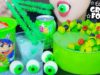 ASMR GREEN FOOD ( AVOCADO CAKE , EYEBALL GUMMY , ROCK CANDY , GRAPES JELLY JUICE ) LINH-ASMR