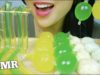 ASMR GREEN YELLOW MOCHI TIKTOK FRUIT NOODLE JELLY (EATING SOUNDS) NO TALKING | SAS-ASMR *BIG MESS