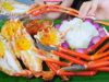 ASMR GRILLED RIVER PRAWN WITH RICE AND PICKLE MELONGENE ,EATING SOUNDS | LINH-ASMR