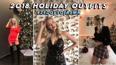 ASMR Holiday Outfit Ideas ?? (Whispers, Fabric Sounds, Tapping Shoes…) #25DaysOfASMR | GwenGwiz