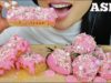 ASMR HONEYCOMB + STRAWBERRY COVERED PINK CHOCOLATE (EATING SOUNDS) NO TALKING | SAS-ASMR