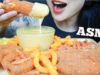 ASMR HOT CHEETOS KING CRAB + ONION RINGS + CHEESE SAUCE (EATING SOUNDS) NO TALKING | SAS-ASMR
