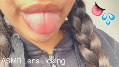 ASMR Intense Lens Licking and Mouth Sounds ??