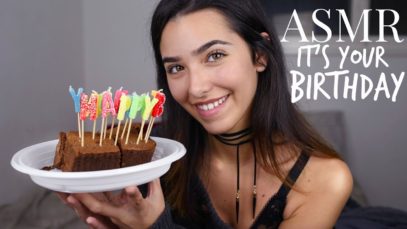ASMR It’s Your Birthday Roleplay! (Personal attention, Hair brushing, Lotion sounds, Tapping..)
