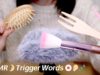 [ASMR] Japanese Trigger Words Whispering,  Fluffy Mic Touching / カ行のオノマトペを囁く