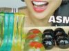 ASMR JELLO *KYOHO GRAPE + RAINBOW STRAW + KOI FISH RAINDROPS (EATING SOUNDS) NO TALKING | SAS-ASMR