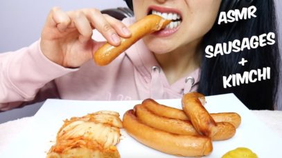 ASMR Kimchi + European Sausages (EATING SOUNDS) No Talking | SAS-ASMR