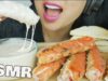 ASMR KING CRAB ALFREDO CHEESE FONDUE (EATING SOUNDS) NO TALKING | SAS-ASMR