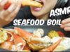 ASMR KING CRAB + LOBSTER CLAWS (Seafood Boil) EATING SOUNDS | SAS-ASMR No Talking