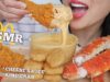 ASMR KING CRAB McDonalds FRIED CHICKEN NUGGETS CHEESE SAUCE (EATING SOUNDS) NO TALKING | SAS-ASMR