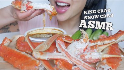 ASMR KING CRAB + SNOW CRAB + SEAFOOD SAUCE (EATING SOUNDS) NO TALKING | SAS-ASMR
