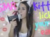 ASMR | Kitty licks your ears | Кошка облизывает твои ушки | ASMR HoneyGirl