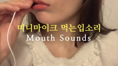 [ASMR] 미니마이크 먹는영상/입소리/korea asmr/짧은 이 부딪히는소리
