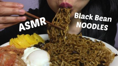ASMR Korean Black Bean Noodles (EATING SOUNDS) No Talking | SAS-ASMR