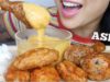 ASMR KOREAN *BONCHON FRIED CHICKEN + CHEESE FONDUE (EATING SOUNDS) NO TALKING | SAS-ASMR