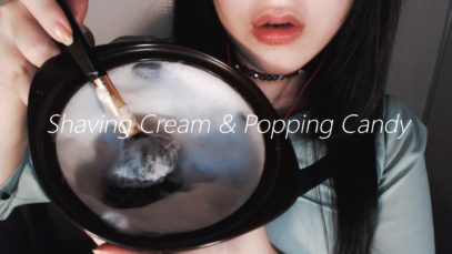 [ASMR Korean] 면도크림에 팝핑캔디 섞기 Popping Candy in Shaving Cream