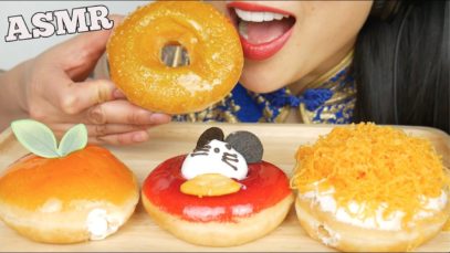 ASMR Krispy Kreme Thailand *Chinese New Year donuts (EATING SOUNDS) NO TALKING | SAS-ASMR