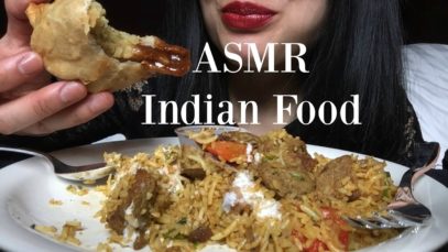 ASMR Lamb Biryani + Samosa (NO TALKING EATING SOUND) |SAS-ASMR