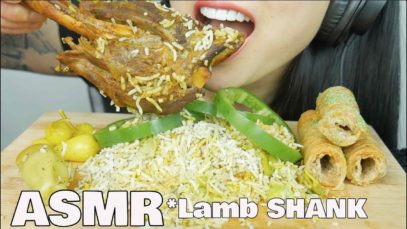 ASMR Lamb Shank + DILL RICE + BAKLAVA (EATING SOUNDS) NO TALKING | SAS-ASMR