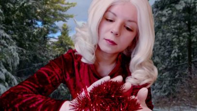 ASMR Latex gloves, tinsel garland crinkles and close up breathing
