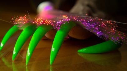 ASMR LIGHT & FIRE | NEON GREEN NAILS DESIGN ASMR SLEEP