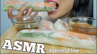 ASMR Lobster Claw Salad Roll (Chewy Eating Sounds) *NO TALKING | SAS-ASMR