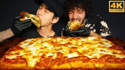 ASMR ‘LONELY’ PIZZA with BENNY BLANCO | COOKING & EATING SOUNDS | Zach Choi ASMR