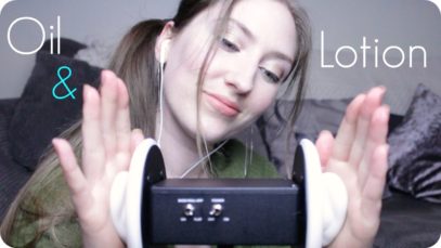 ASMR Lotion & Oil Ear Massage (NO TALKING) Rubbing, Cupping, Stroking, Tapping for Tingles – 3Dio
