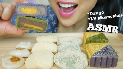 ASMR LOUIS VUITTON MOONCAKE + DANGO MOCHI (EATING SOUNDS + MUSIC BOX MELODY) NO TALKING | SAS-ASMR