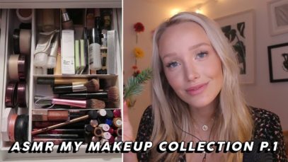 ASMR Makeup Collection Show And Tell (Tapping, Whispers, Lid Sounds…) Part One | GwenGwiz
