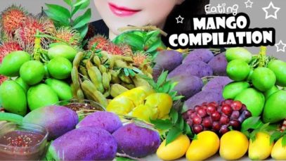 ASMR MANGO COMPILATION , EATING SOUNDS | LINH-ASMR