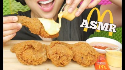 ASMR McDonalds *BEST SPICY FRIED CHICKEN + CHEESE SAUCE (EATING SOUNDS) NO TALKING | SAS-ASMR