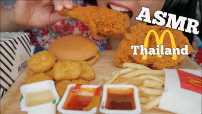 ASMR McDonalds *Thailand (Spicy Fried Chicken + Chicken Nuggets) EATING SOUNDS NO TALKING | SAS-ASMR