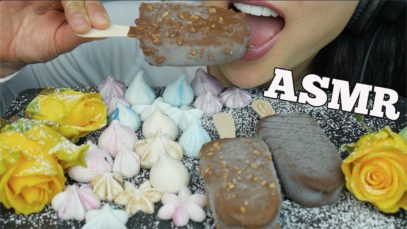 ASMR Meringue COOKIES + ICE CREAM (EATING SOUNDS) NO TALKING | SAS-ASMR