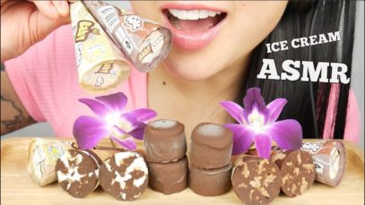 ASMR MINI ICE CREAM CONE + CHOCOLATE ICE CREAM BITE (EATING SOUNDS) NO TALKING | SAS-ASMR